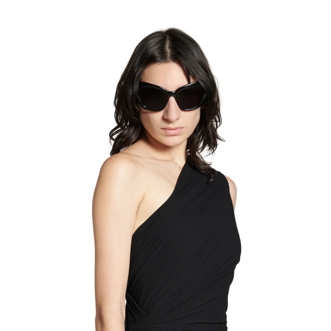 Women's Twisted Mini Dress in Black