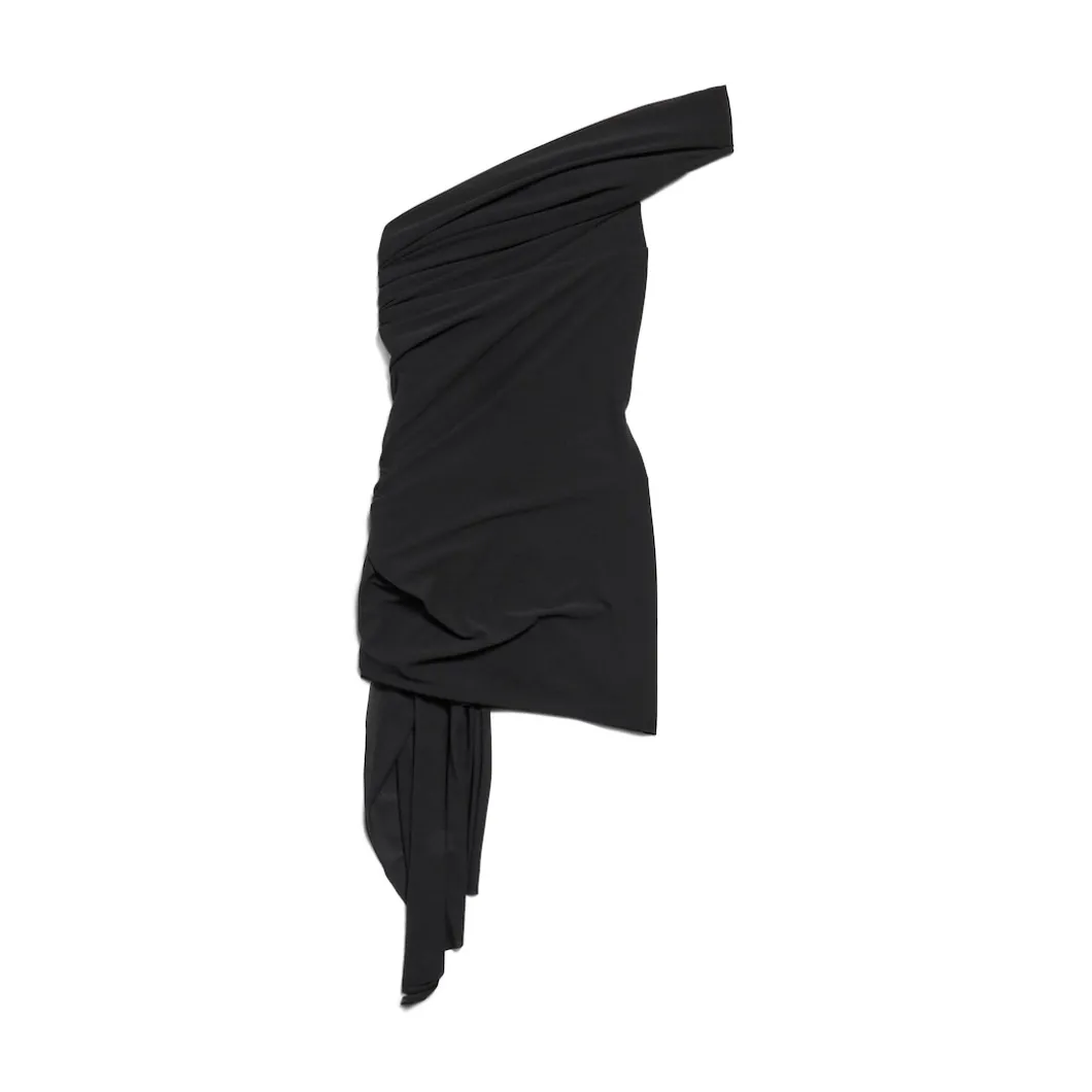Women's Twisted Mini Dress in Black
