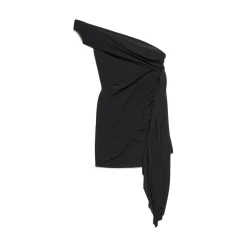 Women's Twisted Mini Dress in Black