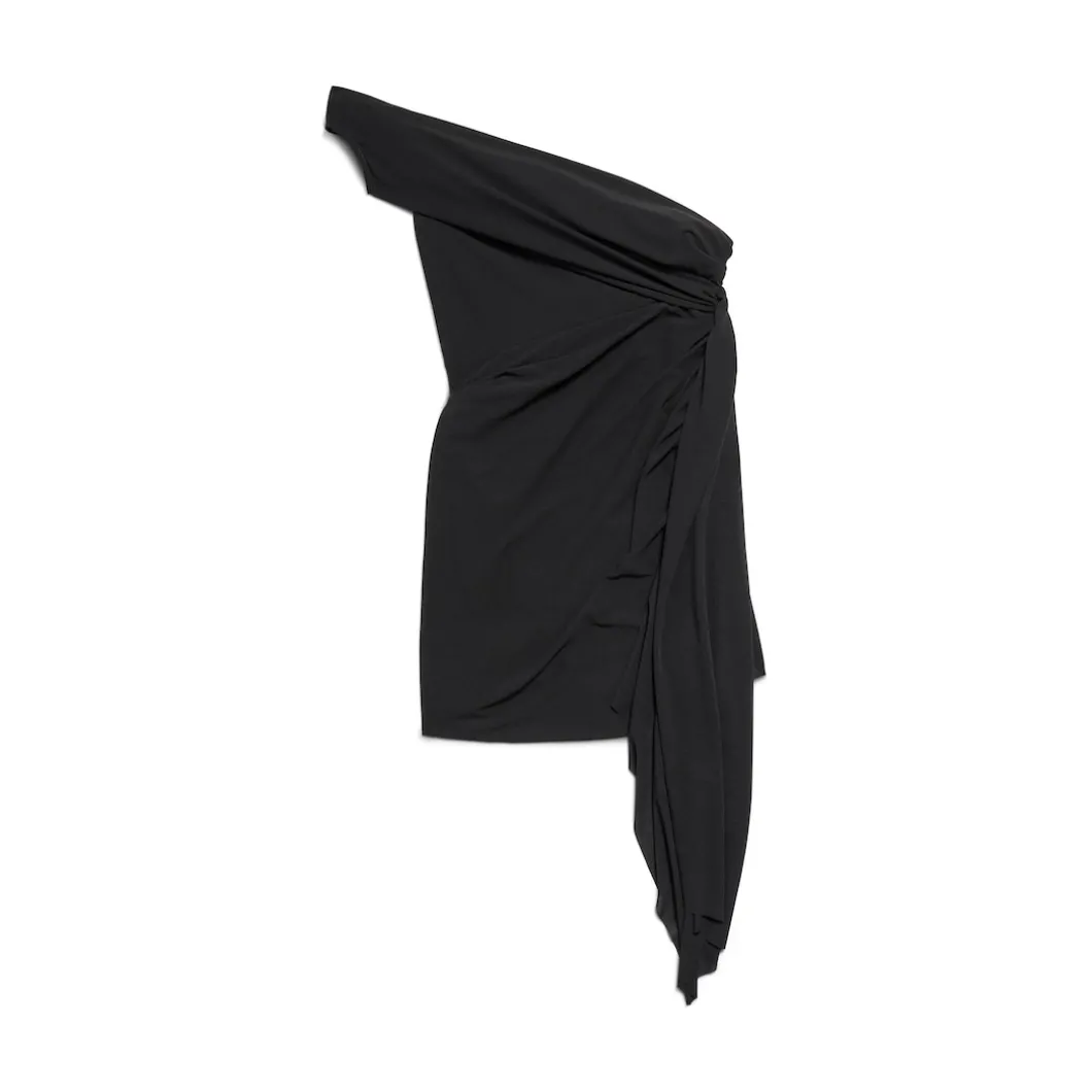 Women's Twisted Mini Dress in Black