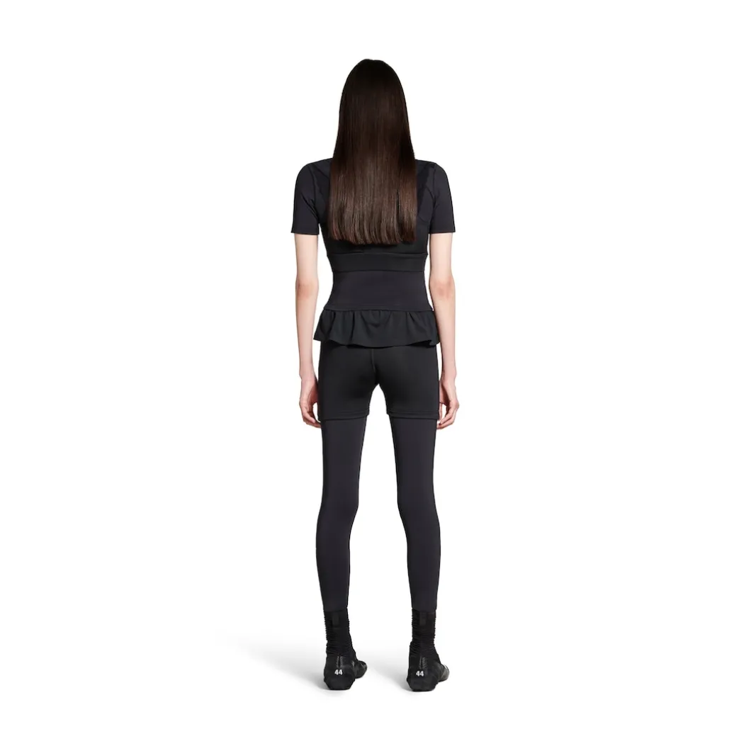 Women's Under Armour® Crewneck Layered Short Sleeve Top in Black