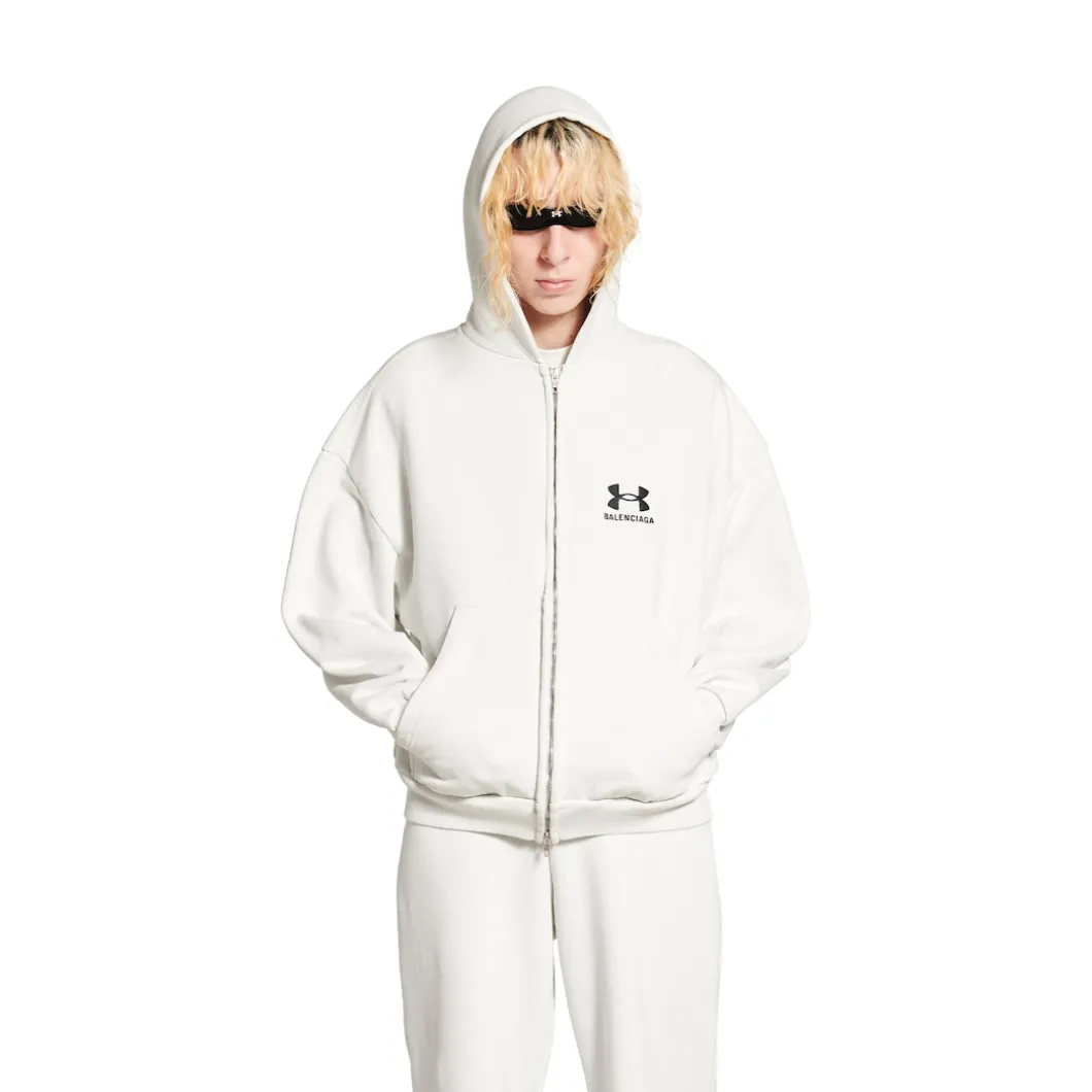 Women's Under Armour® Zip-up Hoodie Regular Fit in White/black