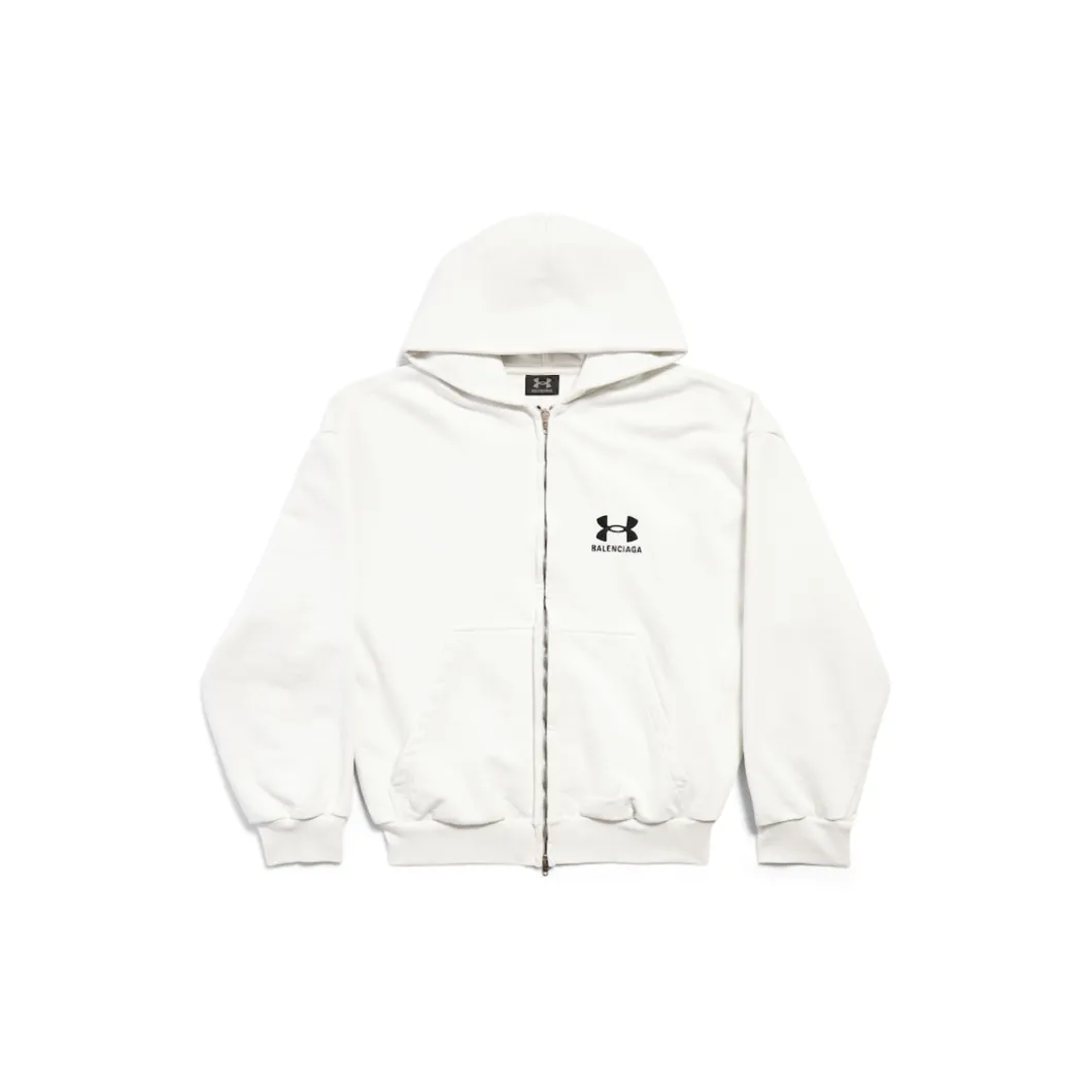 Women's Under Armour® Zip-up Hoodie Regular Fit in White/black