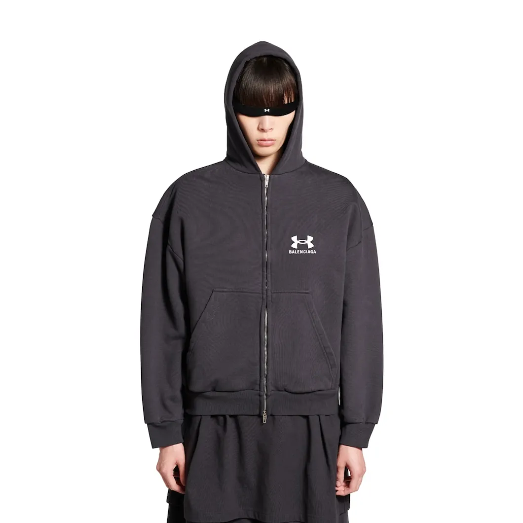 Women's Under Armour® Zip-up Hoodie Regular Fit in Black/white