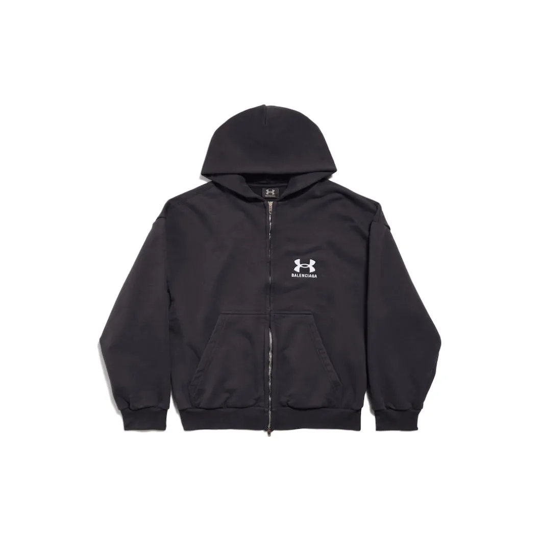 Women's Under Armour® Zip-up Hoodie Regular Fit in Black/white